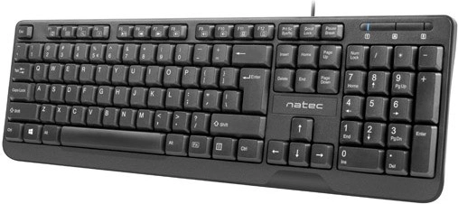 Natec Trout Slim USB-toetsenbord zwart