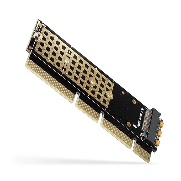 PCEM2-1U interne adapter PCIe x16/x8/x4, slot M.2 NVMe M-sleutel, 1U