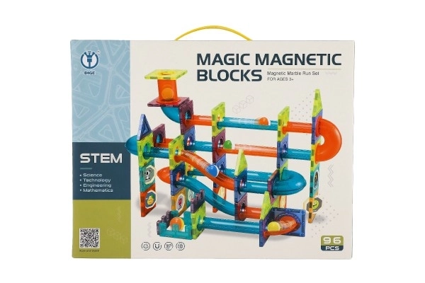Magnetische knikkerbaan bouwset - 96 delen