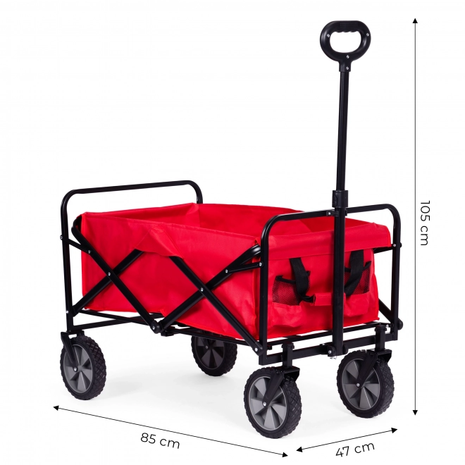Opvouwbare transportkar MultiGarden rood 47x105 cm