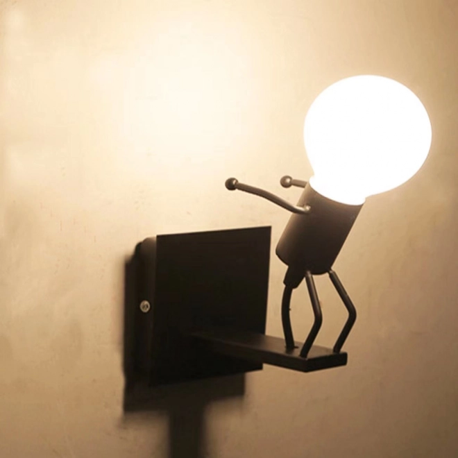 Muur lamp Loft zwart
