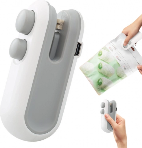 Draadloze 2-in-1 foliesealer en -opener met magneet, USB-opladen