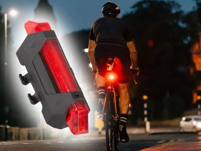 Set van USB-lampen voor fiets voor- en achterzijde