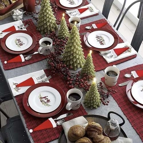 Bestekhoes - Kerstmutsjes, 12 stuks. Ruhhy 22303