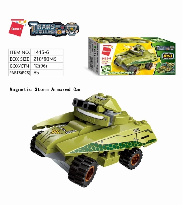 Qman Thunder Expedition Gevechtsvoertuig Bouwset 8v1