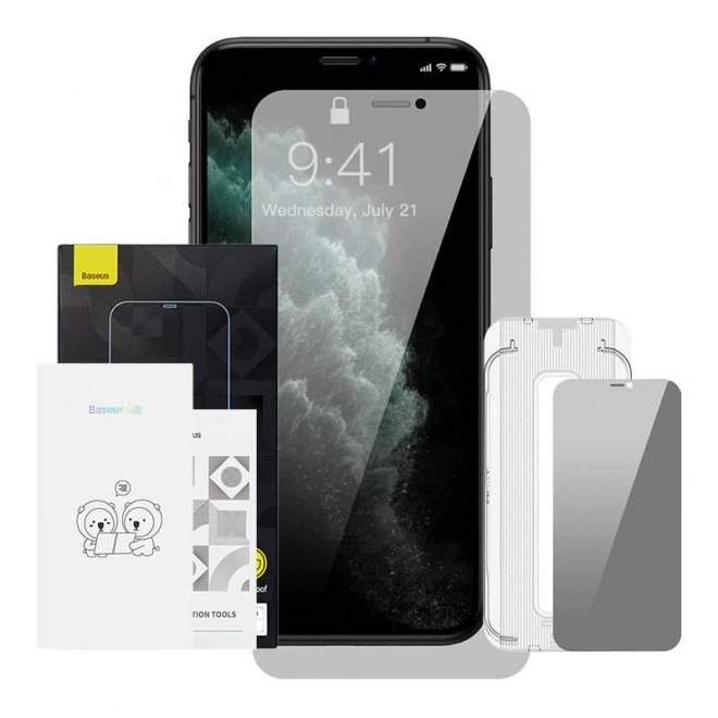 Baseus Crystal privacybescherming gehard glas voor iPhone X/XS