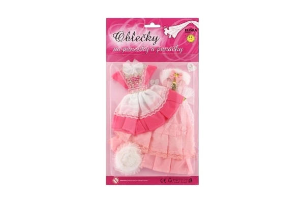 Poppenkleertjes met accessoires - 2 stuks