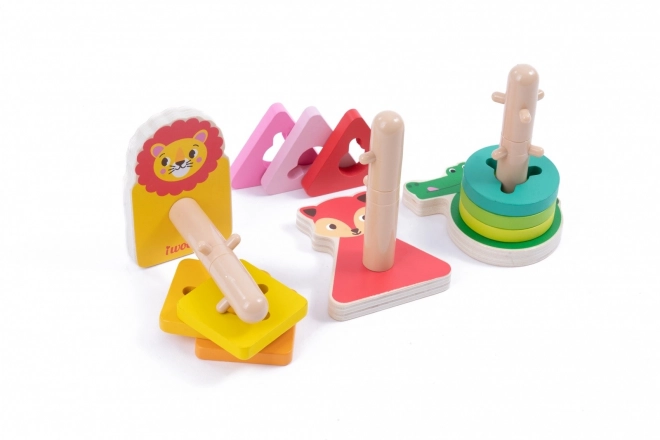 Houten sorteerdieren