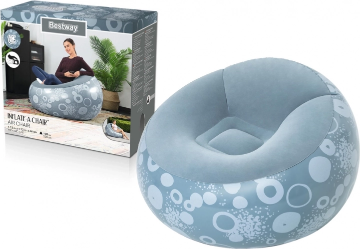 Blauwe opblaasbare fauteuil Bestway