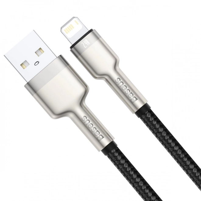 USB-kabel voor Lightning Baseus Cafule, 2,4A, 1m (zwart)