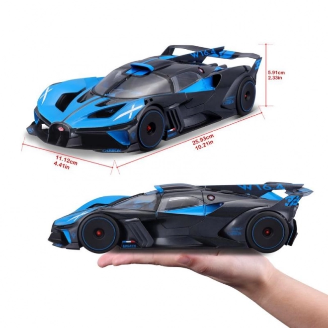 Model Bugatti Bolide blauw/zwart 1:18