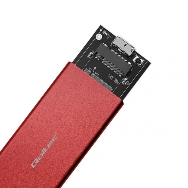 Kast | Behuizing voor schijf M.2 SSD | SATA | NGFF | USB 3.0 | Superspeed 5Gb/s | 2TB | Rode kleur