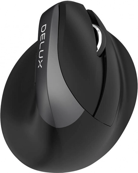 Delux M618 Mini verticale draadloze muis – zwart