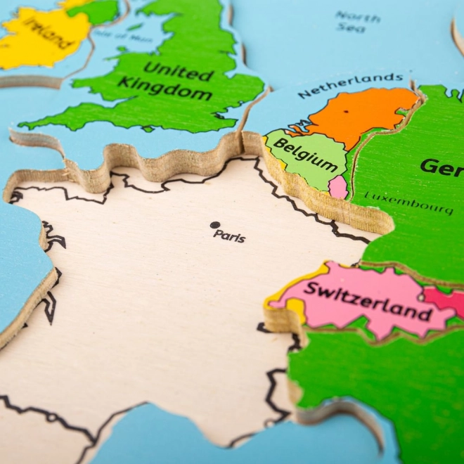 Bigjigs Toys Houten puzzel kaart van Europa 25 stukjes