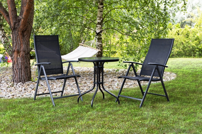 Ronde tuintafel 80 cm met parasolgat