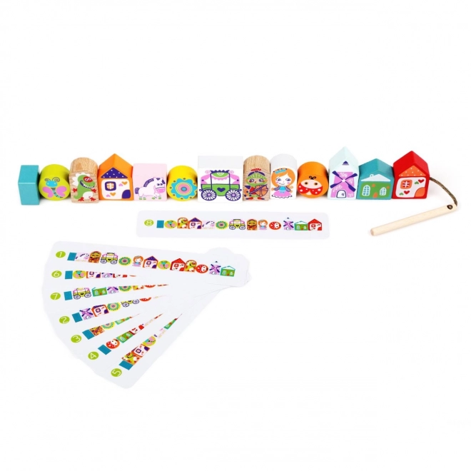 Rijgsprookje CUBIKA - houten set voor kinderen