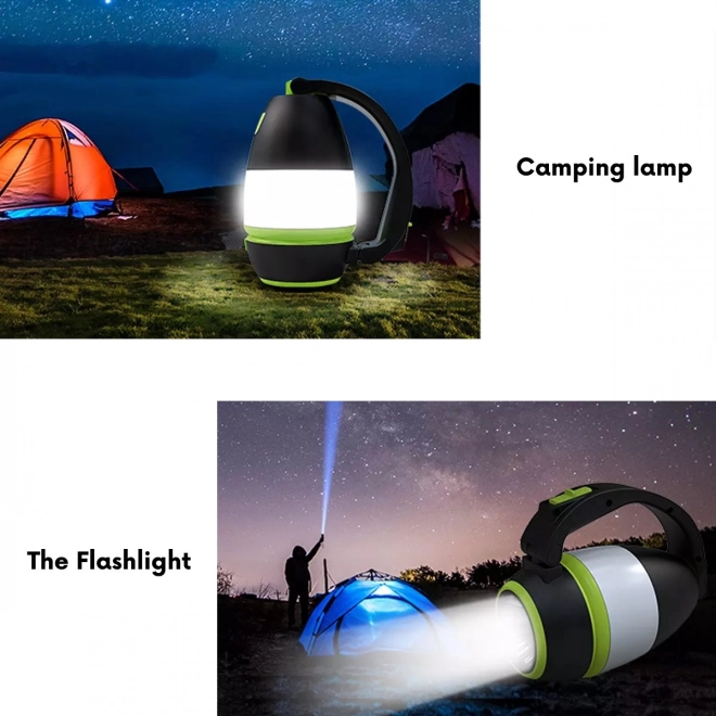 Multifunctionele LED-lamp met functies als zaklamp, kampeerlamp en tafellamp