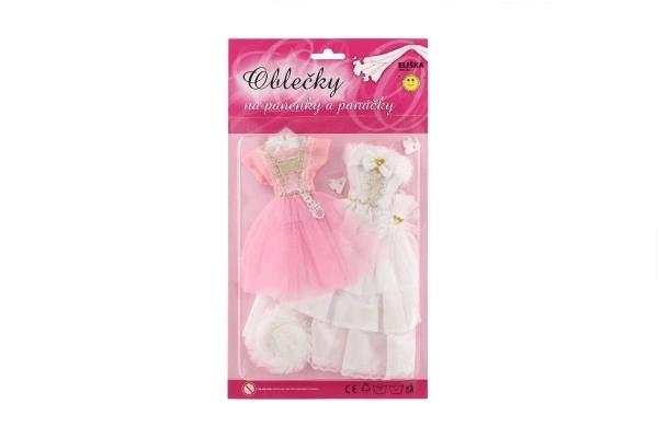 Poppenkleertjes met accessoires - 2 stuks