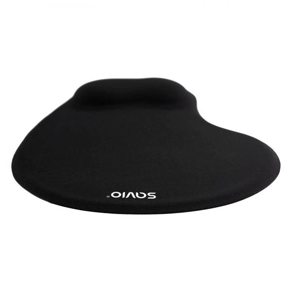Zwarte ergonomische muismat SAVIO