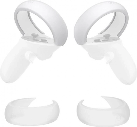 Beschermende siliconen hoesjes voor controllers voor META QUEST 2 – wit