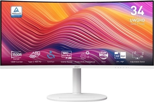 Monitor Modern 34" LED UWQHD Gebogen 120Hz Zwart