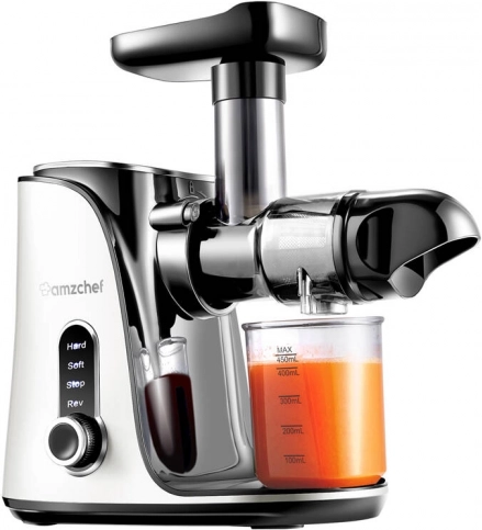 Langzaamwerkende sapcentrifuge AMZCHEF wit