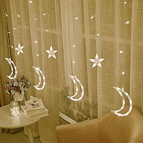 Decoratieve LED-verlichting Maan en Sterren 96 LED