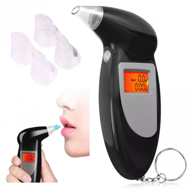 Alcotester met lcd en vervangbare mondstukken