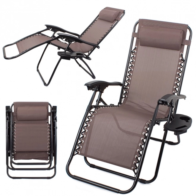 Opvouwbare Zero Gravity ligstoel met accessoires
