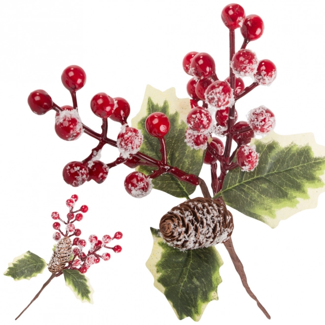 Kersttafelversiering met lijsterbes