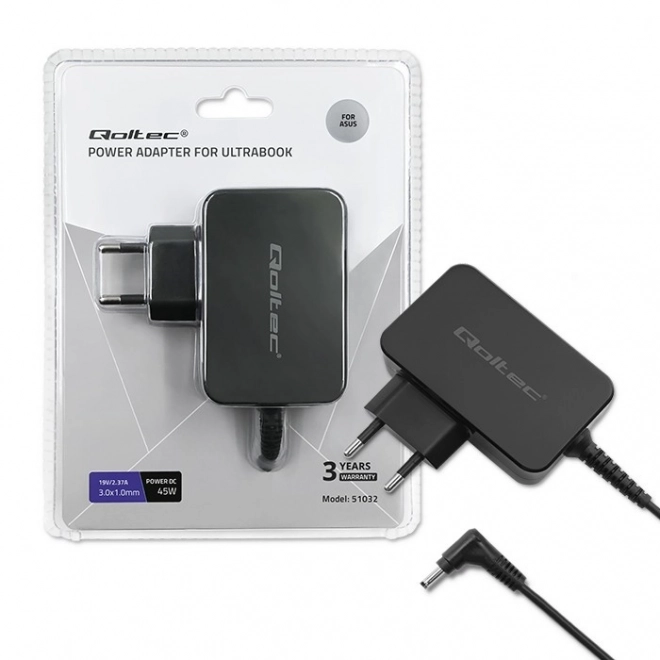 Oplader Qoltec voor Asus laptops 45W