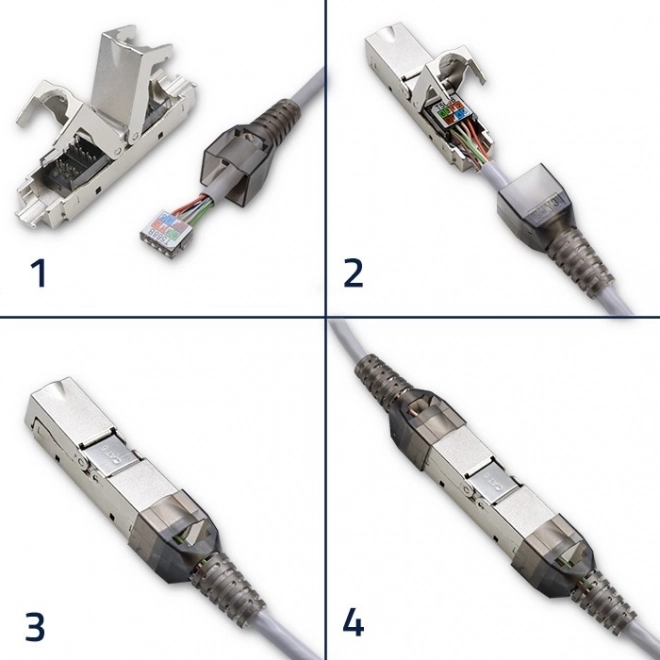 Gereedschapsloze RJ45-connector STP Cat6