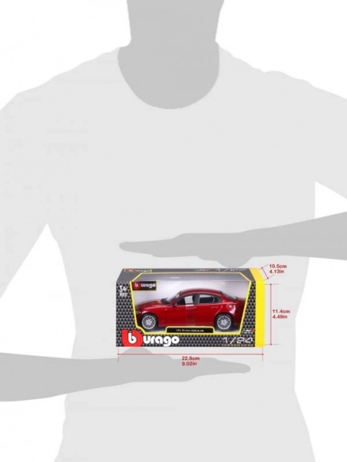 Bburago 1:24 Alfa Romeo Giulia (2016) metallic rood 18-21080
