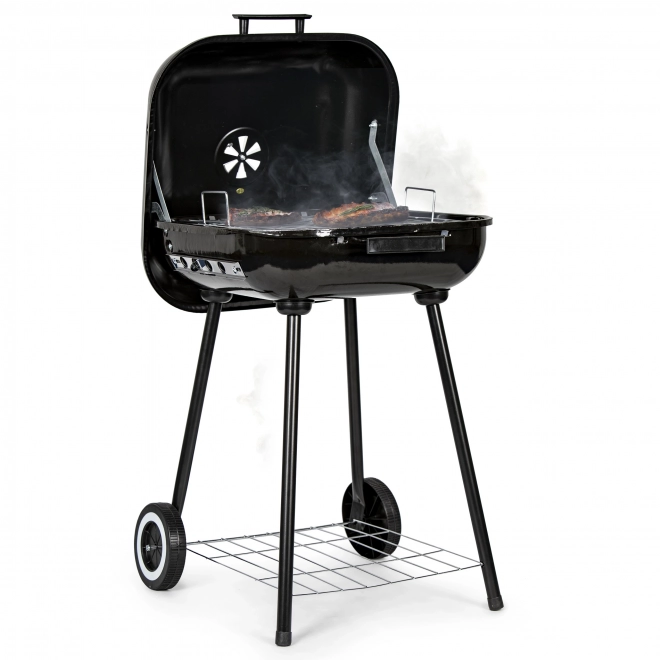 Tuinbarbecue met uitklapbare deksel + wielen