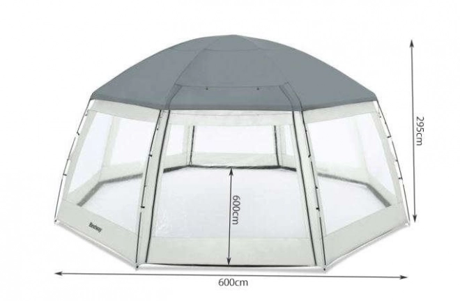 Opblaasbare tent voor zwembad 6x6x2,95 m Bestway