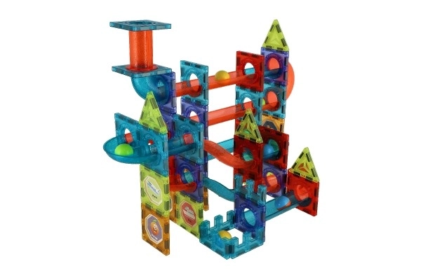 Magnetische knikkerbaan bouwset - 96 delen