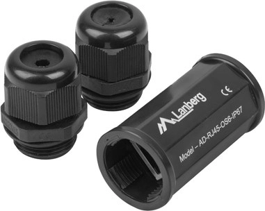 Waterdichte afgeschermde RJ45-naar-RJ45 koppelstuk Cat.6 IP67