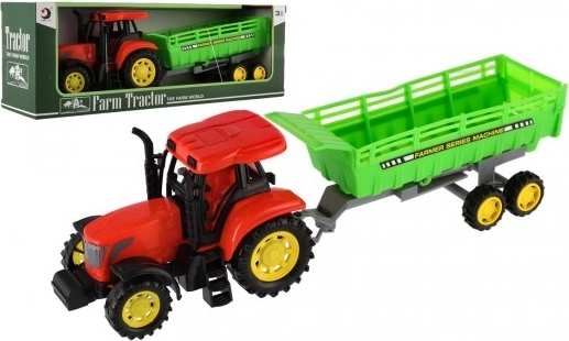 Kunststof kindertrekker met aanhanger 35 cm