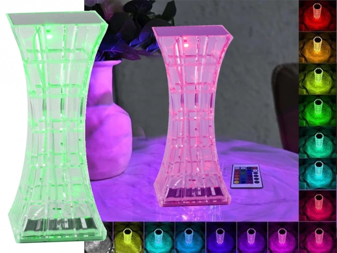 Kristallen nachtlamp met RGB LED en afstandsbediening
