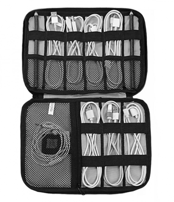 Tas voor kabels (zwart)