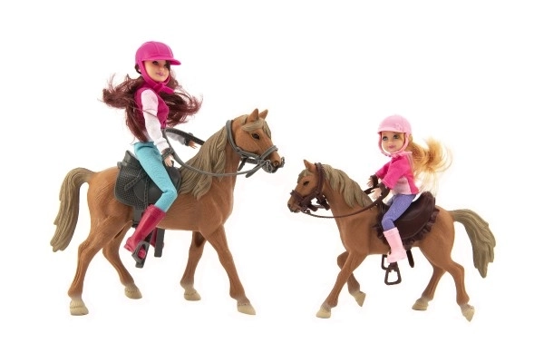 Set Jockeys met Paarden Play Together