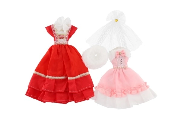Poppenkleertjes met accessoires - 2 stuks