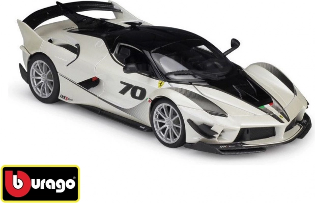 Bburago Ferrari FXX-K EVO Nr.70 zwart-wit model 1:18