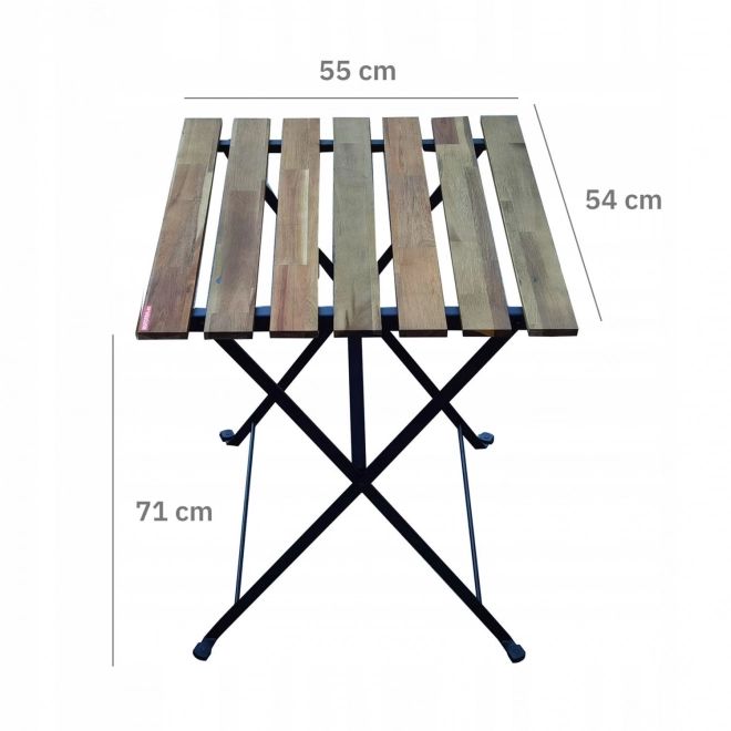 Tuinmeubelen van acaciahout - tafel en 2 stoelen