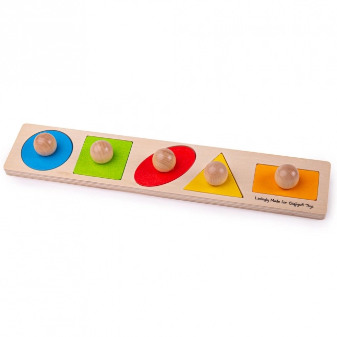 Houten invoegpuzzel vormen Bigjigs Baby