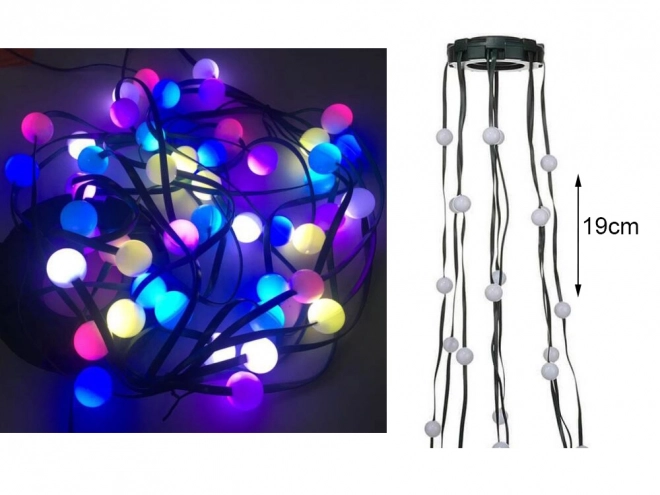 Kerst lichtgordijn met LED RGB