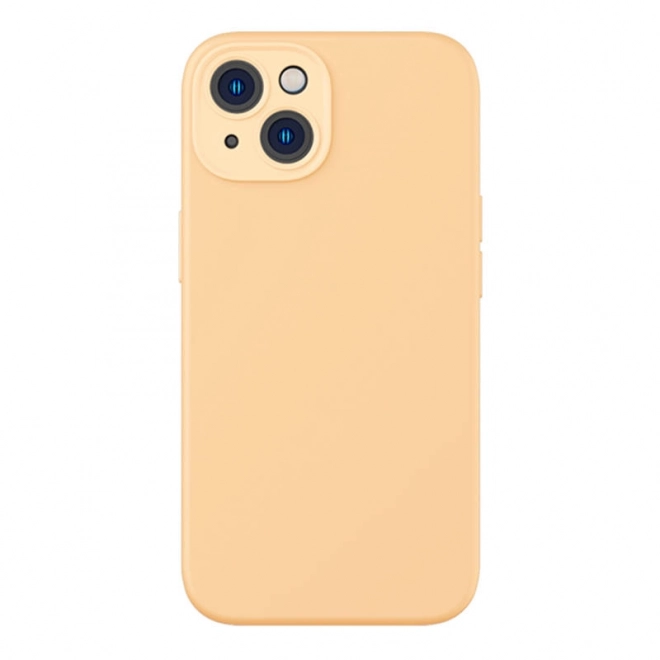 Baseus Vloeibare Silica Gel hoesje voor iPhone 14 geel met gehard glas en reinigingsset – 14 Plus