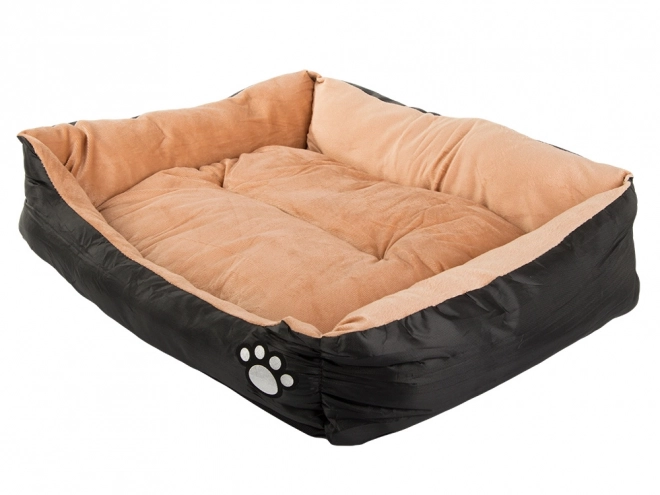 zwart hondenbed met comfortabel kussen