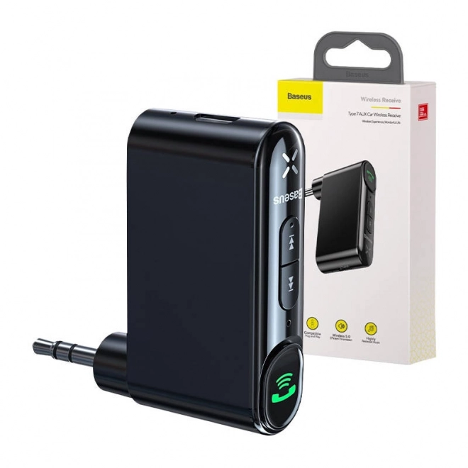 Baseus Qiyin AUX Bluetooth-ontvanger voor auto zwart