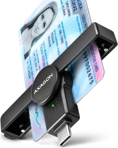 AXAGON PocketReader USB-C zakformaat kaartlezer